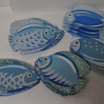 Pesci in mdf decorato cm 40